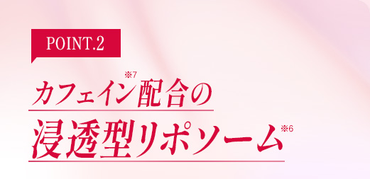 新開発。カフェイン配合の浸透型リポソーム