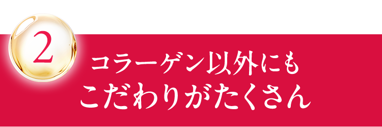 コラーゲン以外にもこだわりがたくさん