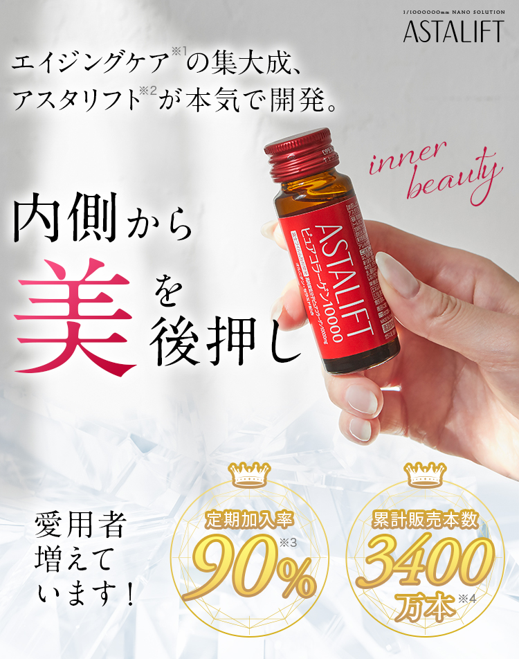 エイジングケアの集大成。アスタリフトが本気で開発。内側から美を後押し。