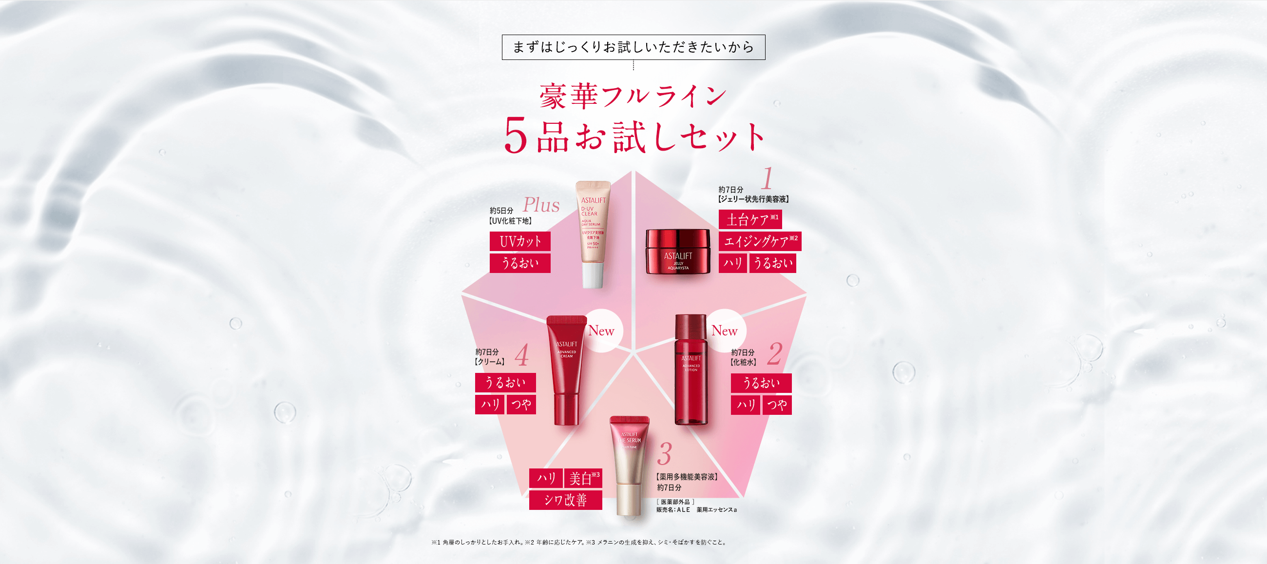 豪華フルライン5品お試しセット