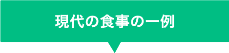 現代の食事の一例
