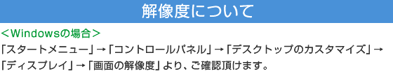 解像度について