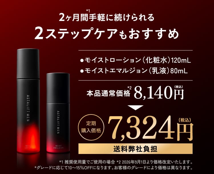 2ヶ月間手軽に続けられる 2ステップケアもおすすめ