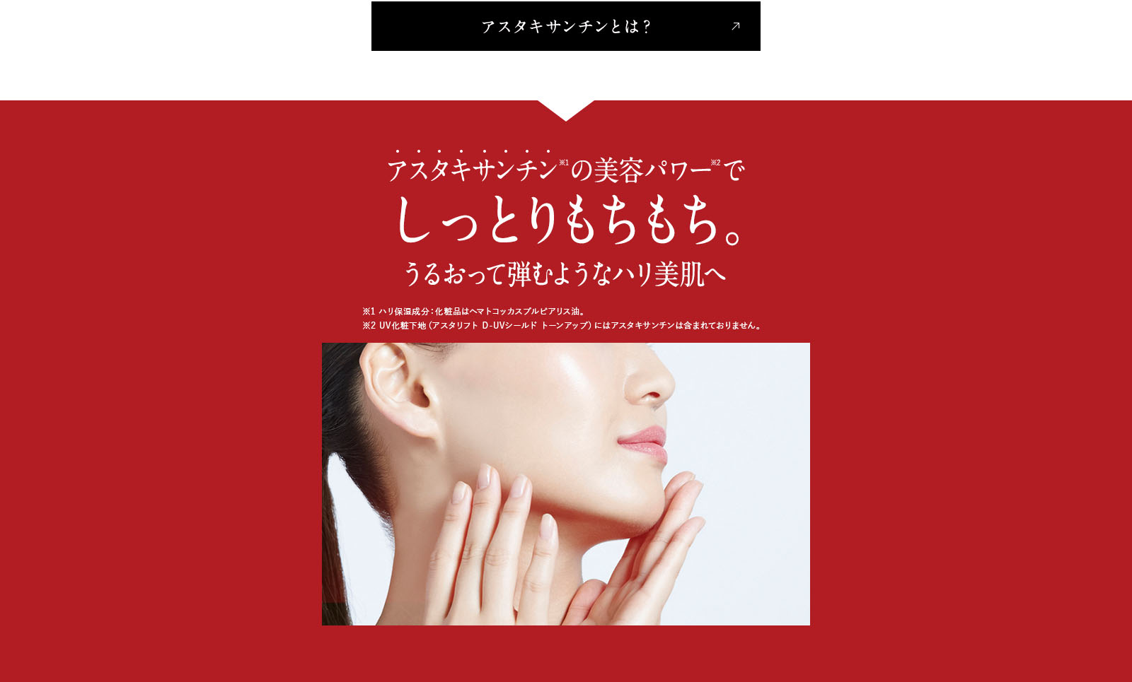 アスタキサンチンの美容パワーでしっとりもちもち。