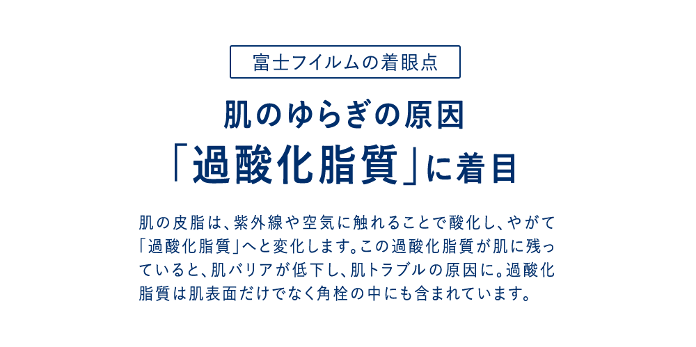 肌のゆらぎの原因「過酸化脂質」に着目
