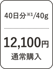 40日分/40g 11,000円 通常購入