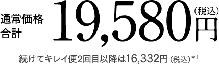 通常価格合計 19,580円 (税込)