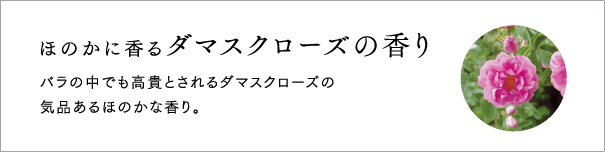 ほのかに香るダマスクローズの香り