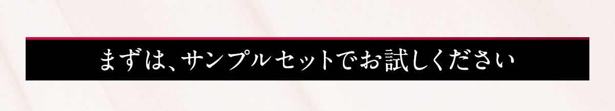 まずは、サンプルセットでお試しください