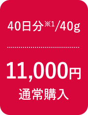 40日分※1/40g 11,000円 通常購入