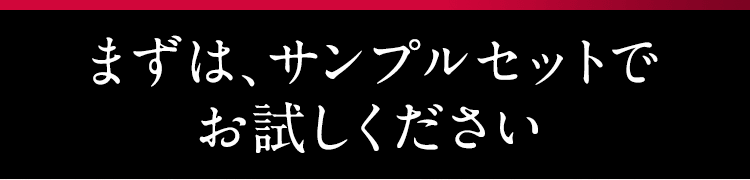 まずは、サンプルセットでお試しください
