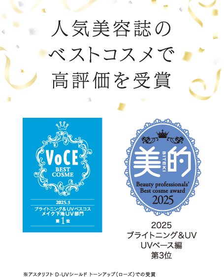 人気美容誌のベストコスメで高評価を受賞