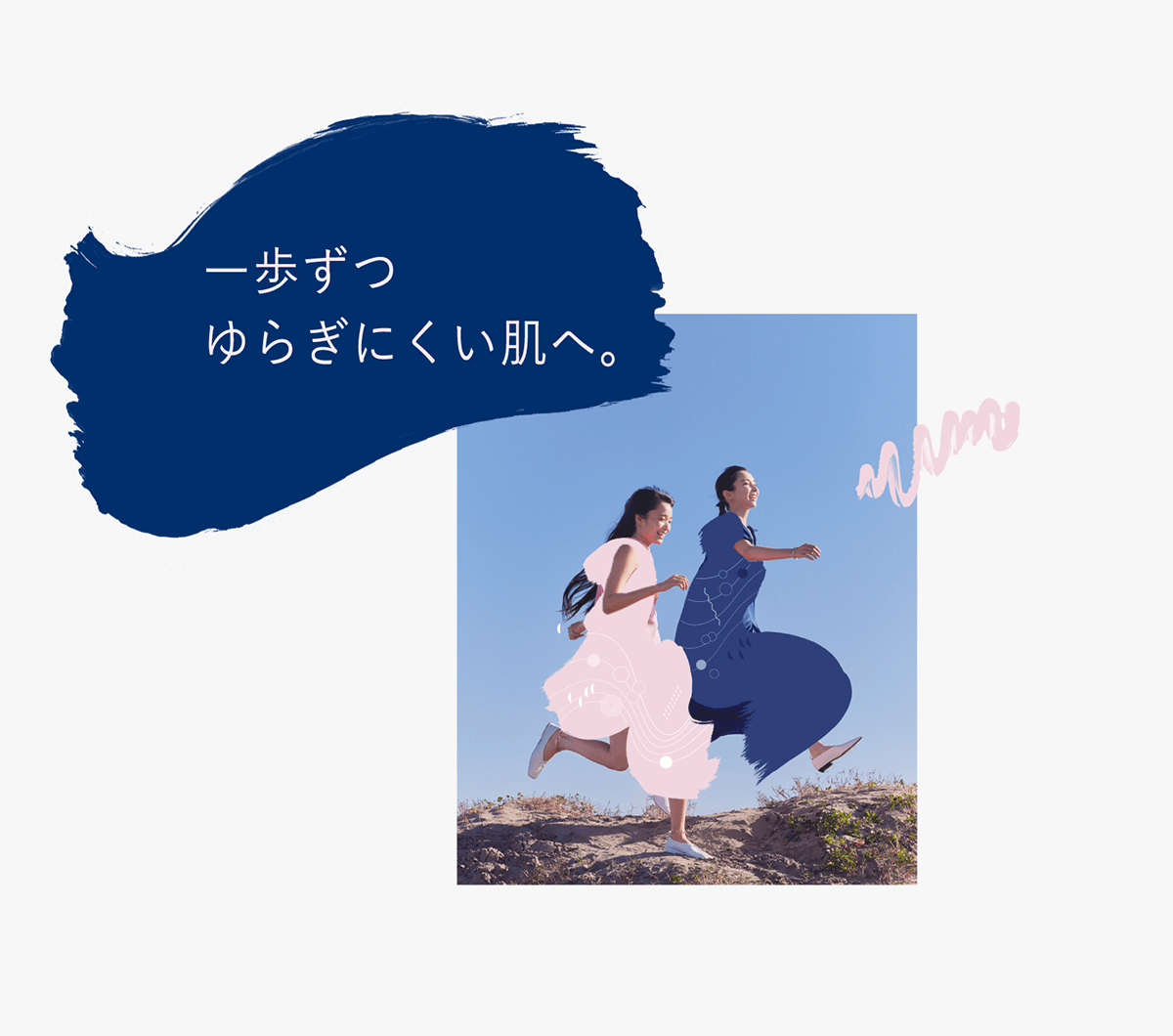 一歩ずつゆらぎにくい肌へ。