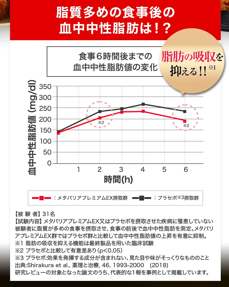 脂質多めの食事後の血中中性脂肪は！？
