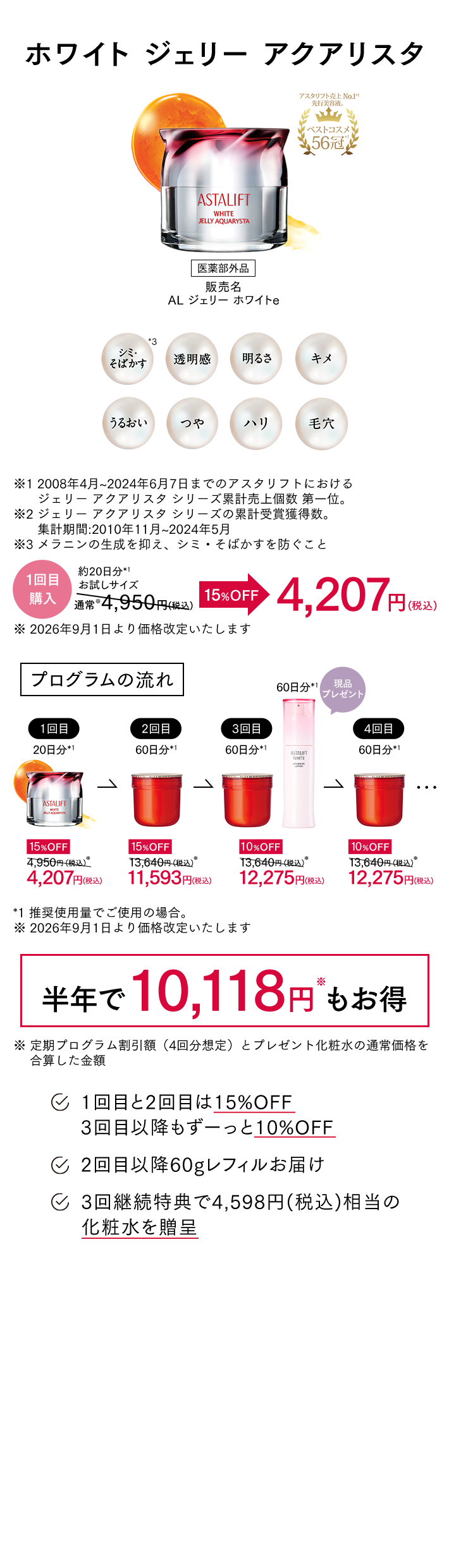 ホワイト ジェリー アクアリスタ