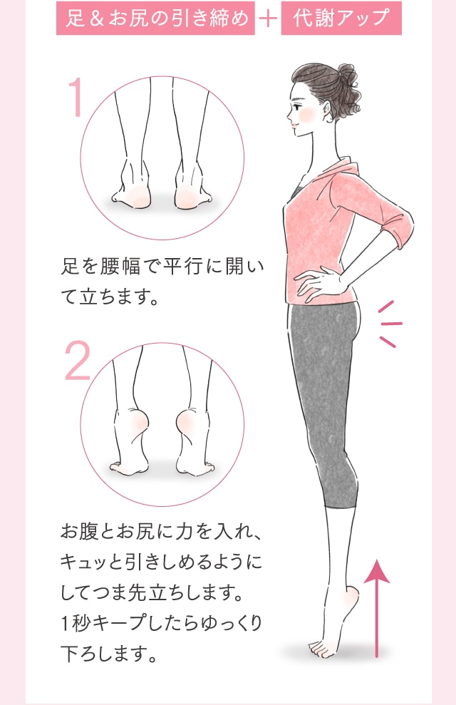 つま先立ちエクササイズ