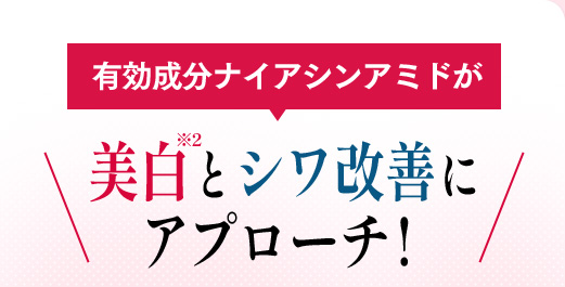 美白とシワ改善にアプローチ