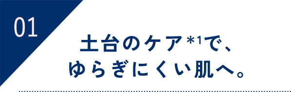 1 土台のケア＊1で、ゆらぎにくい肌へ。