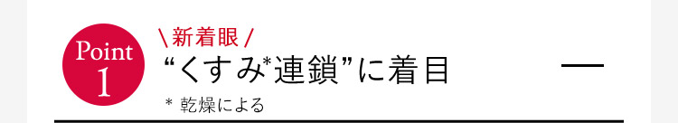 くすみ連鎖に着目